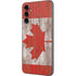 Canadian Flag Dark Wood Galaxy A14 5G Skin